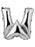 Letter W foil balloon / 18 inch
