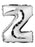 Letter Z foil balloon / 18 inch