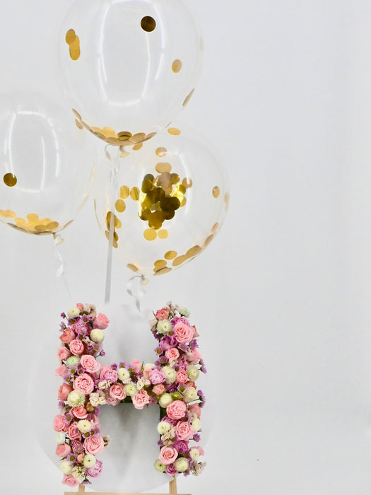 H Initial Flower with stand